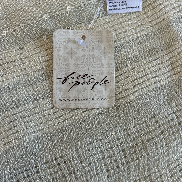 Free People Cream sequined light weight scarf NWT - Picture 3 of 7